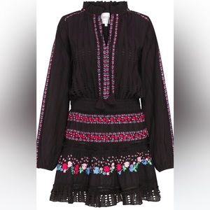 NWOT Misa Los Angeles Manuela Embroidered Mini Dress Sz M